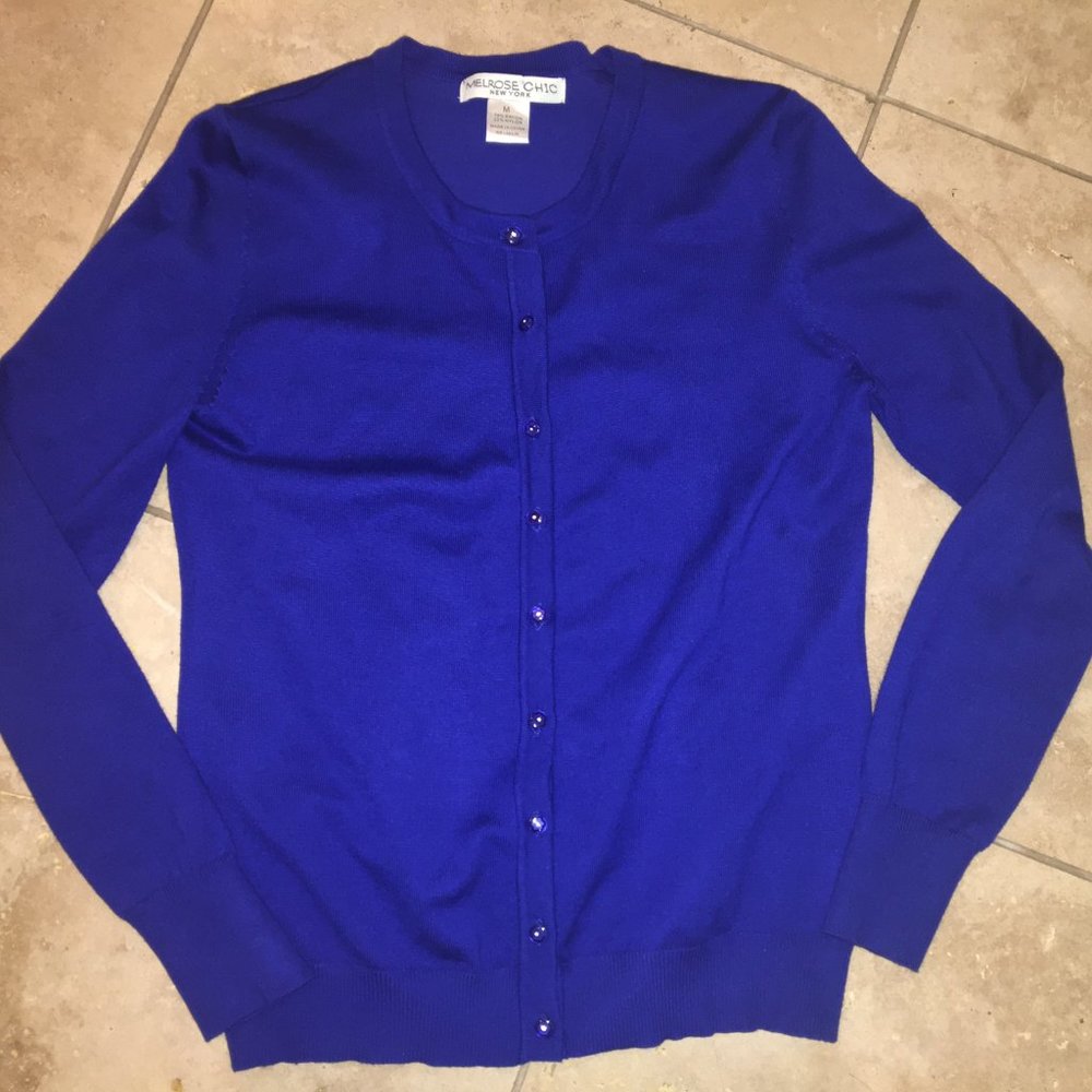 Royal Blue Melrose Chic Sweater